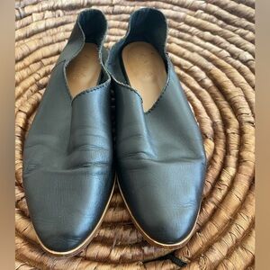 Zara Black Leather Loafers for Men